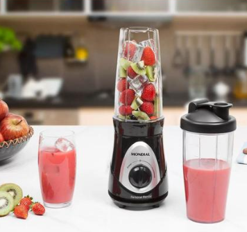 Com a correria da rotina diária, costuma ser um desafio seguir uma alimentação saudável, né? O Personal Blender Mondial é ideal para preparar sucos, vitaminas, coquetéis, shakes e muito mais.